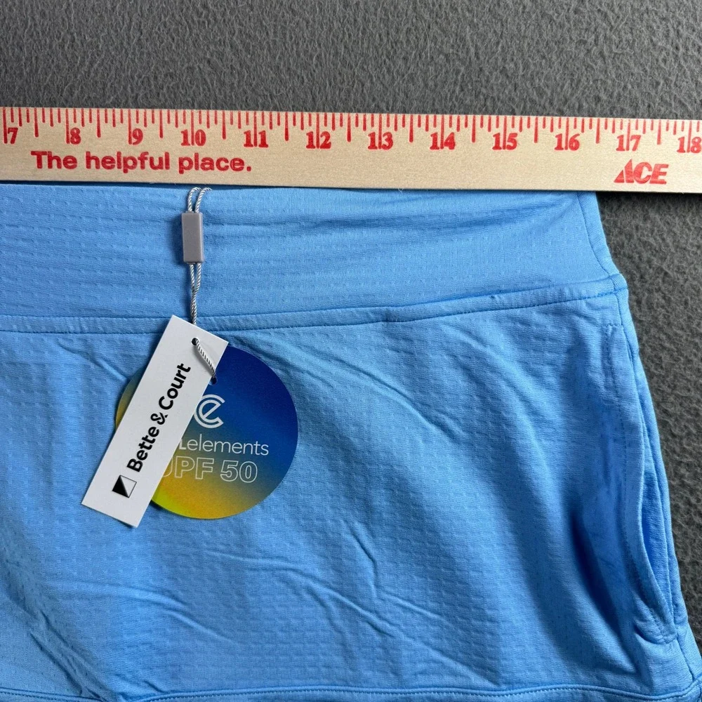 New Bette & Court Skort Women M Bay Blue Elements Cooling Golf Active UPF 50 NWT